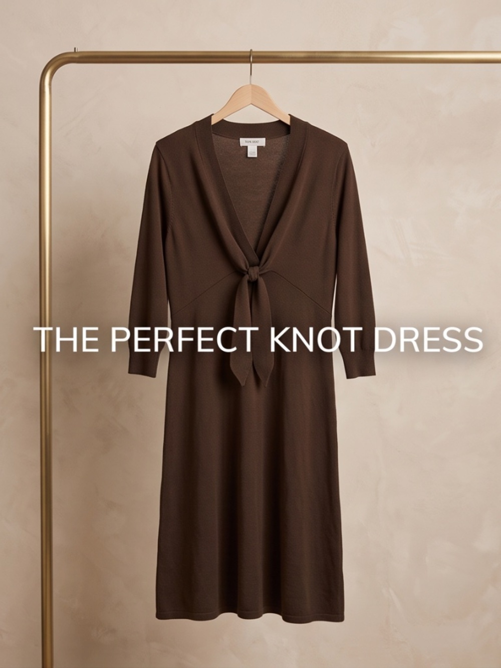 Nine West Chocolate Brown Sweater Dress